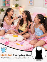Girls Cotton Camisole Sleeveless Camisole for Everyday Innerwear Comfort and Easy Layering - Pack of 2
