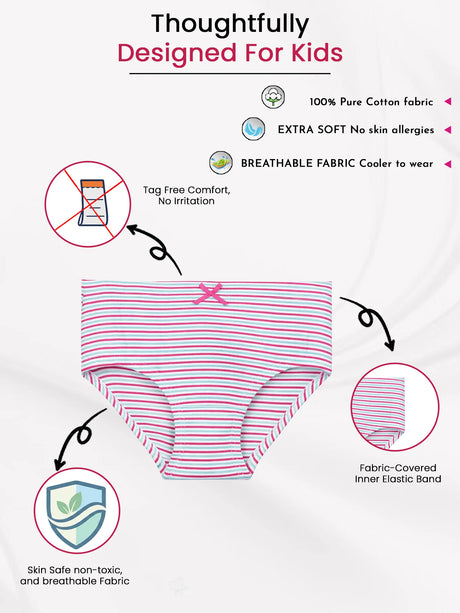 Girls Panty Inner Elastic Pack of 5