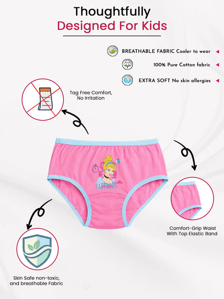 Girls Princess Panty Top Elastic Pack of 5