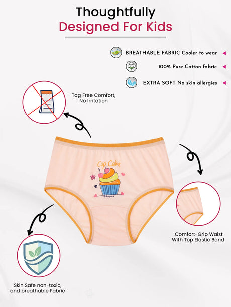 Girls Panty Top Elastic Pack of 3