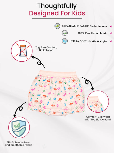 Unisex Cotton Spandex Bloomer Lycra Waistband Pack of 6