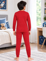 Unisex Kids Thermal Top and Bottom Set for Winter Comfort, Warm Base Layer Wear and Everyday Cold Weather Use