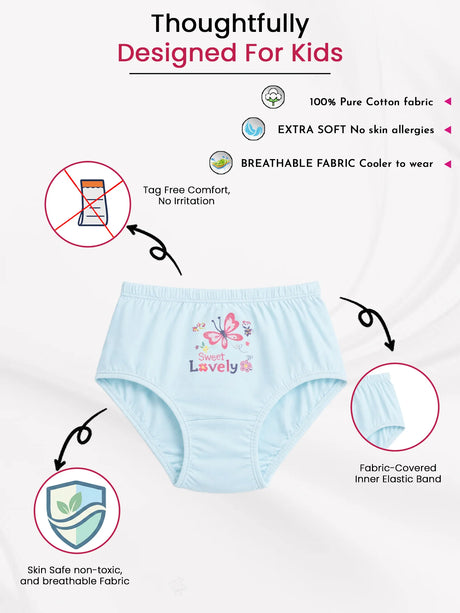 Girls Panty Inner Elastic Pack of 5