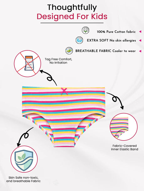 Girls Panty Inner Elastic Pack of 5