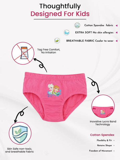 Girls Frozen Panty Inner Elastic Pack of 3