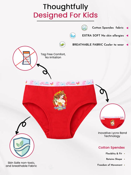 Girls Princess Panty Top Elastic Pack of 3