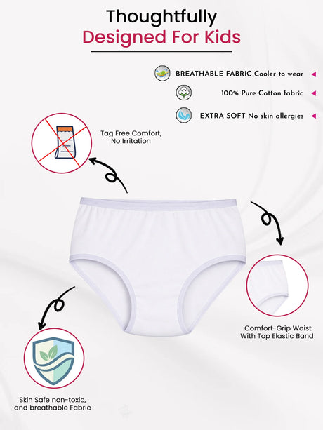 Girls Panty Top Elastic Pack of 3