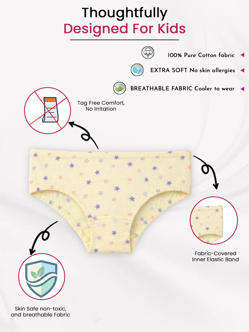 Girls Panty Inner Elastic Pack of 6 - Bodycare