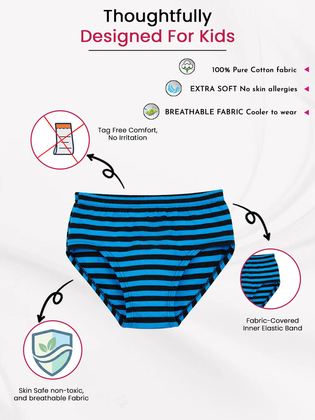 Girls 100% Cotton Panty Inner Elastic Pack of 3 - Bodycare