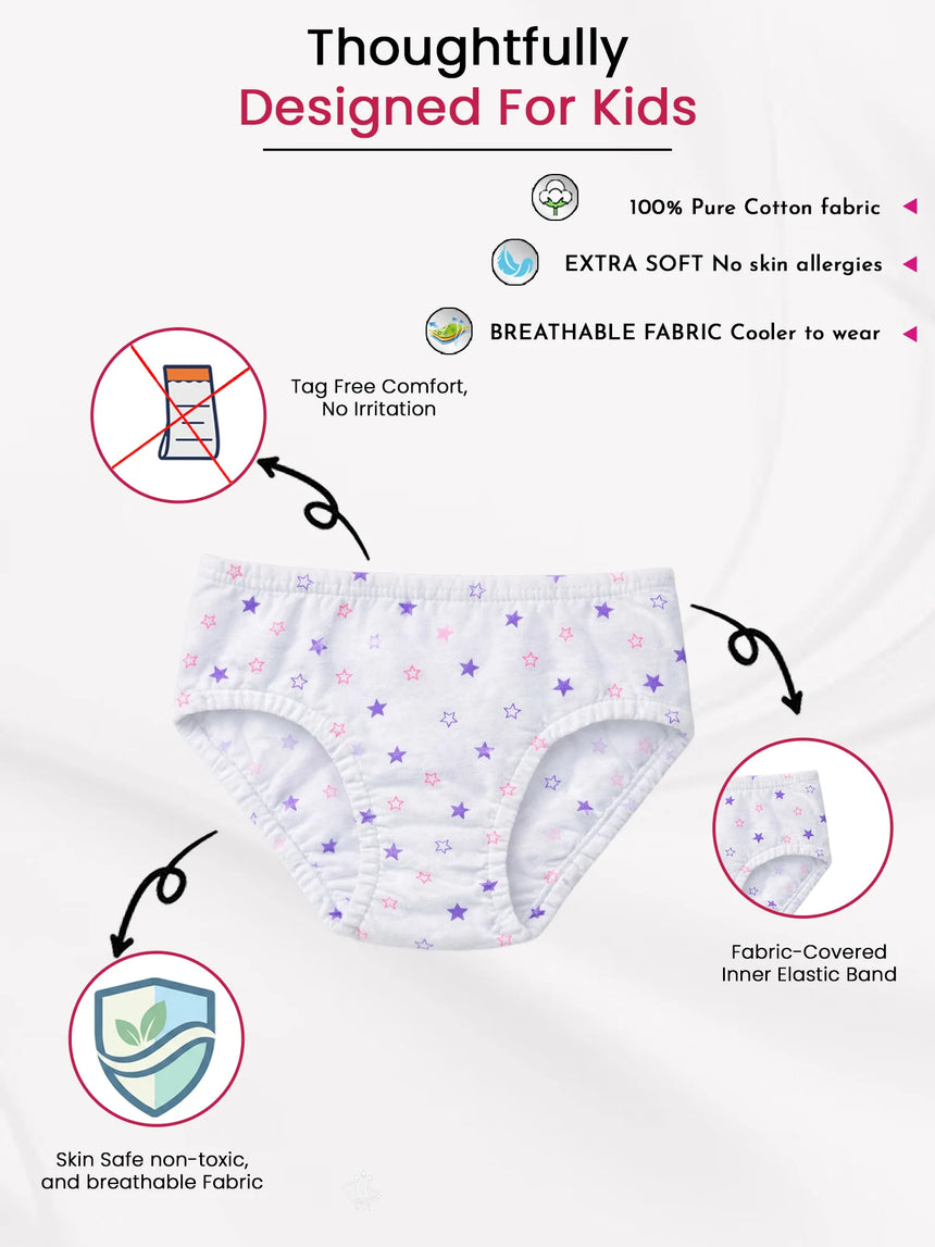 Girls Panty Inner Elastic Pack of 6 - Bodycare