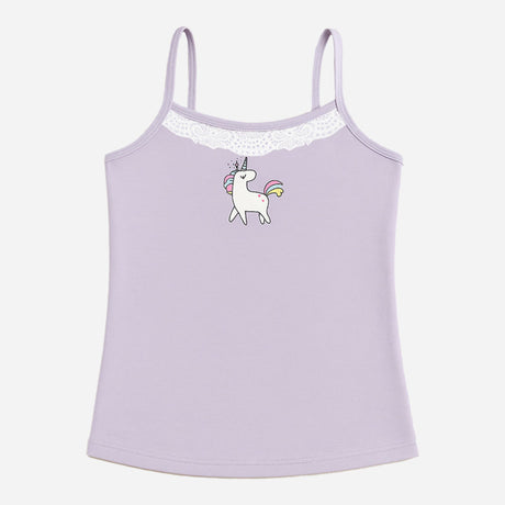 Bodycare Girls Vest | Regular Fit | 100% Cotton | Sleeveless Solid Assorted Pack Of 2