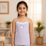 Girls 100% Cotton Vest Sleeveless Stretch Pack of 2 - Bodycare