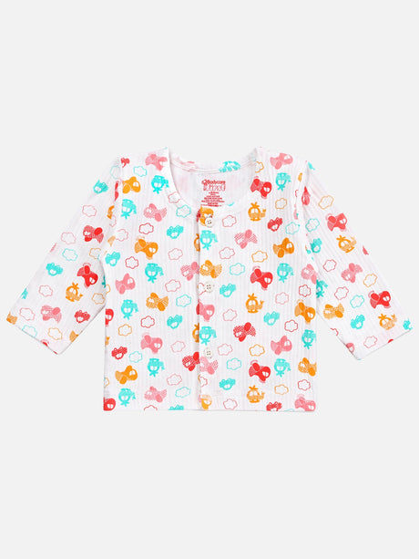 Unisex Top Thermal Front Open Pack of 3