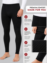 Men Antibacterial Thermal Bottom for Winter Base Layering, Cold-Weather Comfort and Everyday Warm Innerwear Essentials
