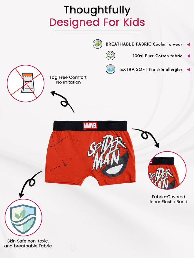 Boys Cotton Trunk with Top Elastic for Everyday Innerwear Comfort and Multipack Wardrobe Use - Pack of 3