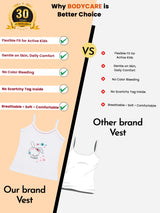 Baby Girls Vest Camisole Sleeveless Innerwear for Easy Wear, Daily Comfort and Wardrobe Essentials - Pack of 3