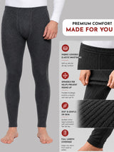 Men Antibacterial Thermal Bottom for Winter Base Layering, Cold-Weather Comfort and Everyday Warm Innerwear Essentials
