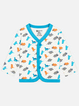 Unisex Baby Front Open Full Sleeve Thermal Top for Winter Wear, Easy Dressing and Warm Comfort - Pack of 3
