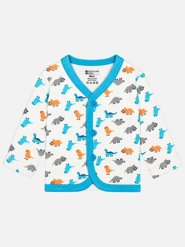 Unisex Baby Front Open Full Sleeve Thermal Top for Winter Wear, Easy Dressing and Warm Comfort - Pack of 3