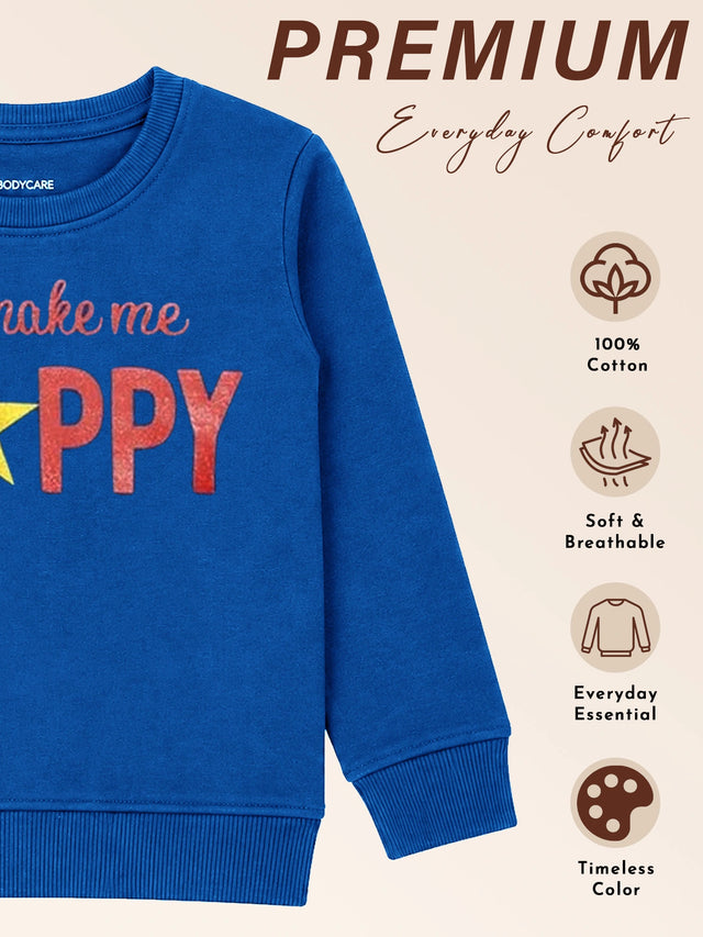 Baby Girls Round Neck Full Sleeves Sweatshirt for Casual Wear, Easy Movement and Everyday Wardrobe Comfort