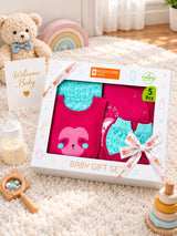 Bodycare Newborn Baby Gift Set for Boys & Girls, Cotton Clothing Set, Hospital Ready Combo Gift Hamper (5 Pcs, 0-6 Months)