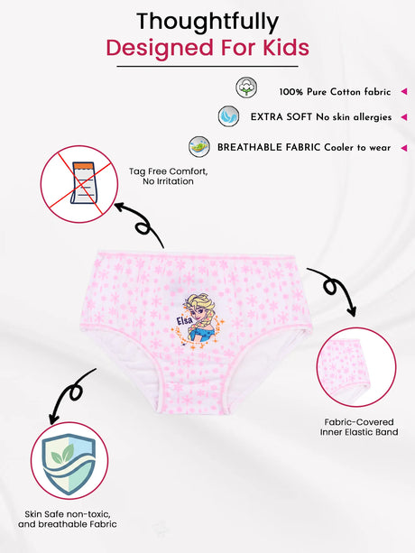 Girls Frozen 100% Cotton Panty Pack of 3