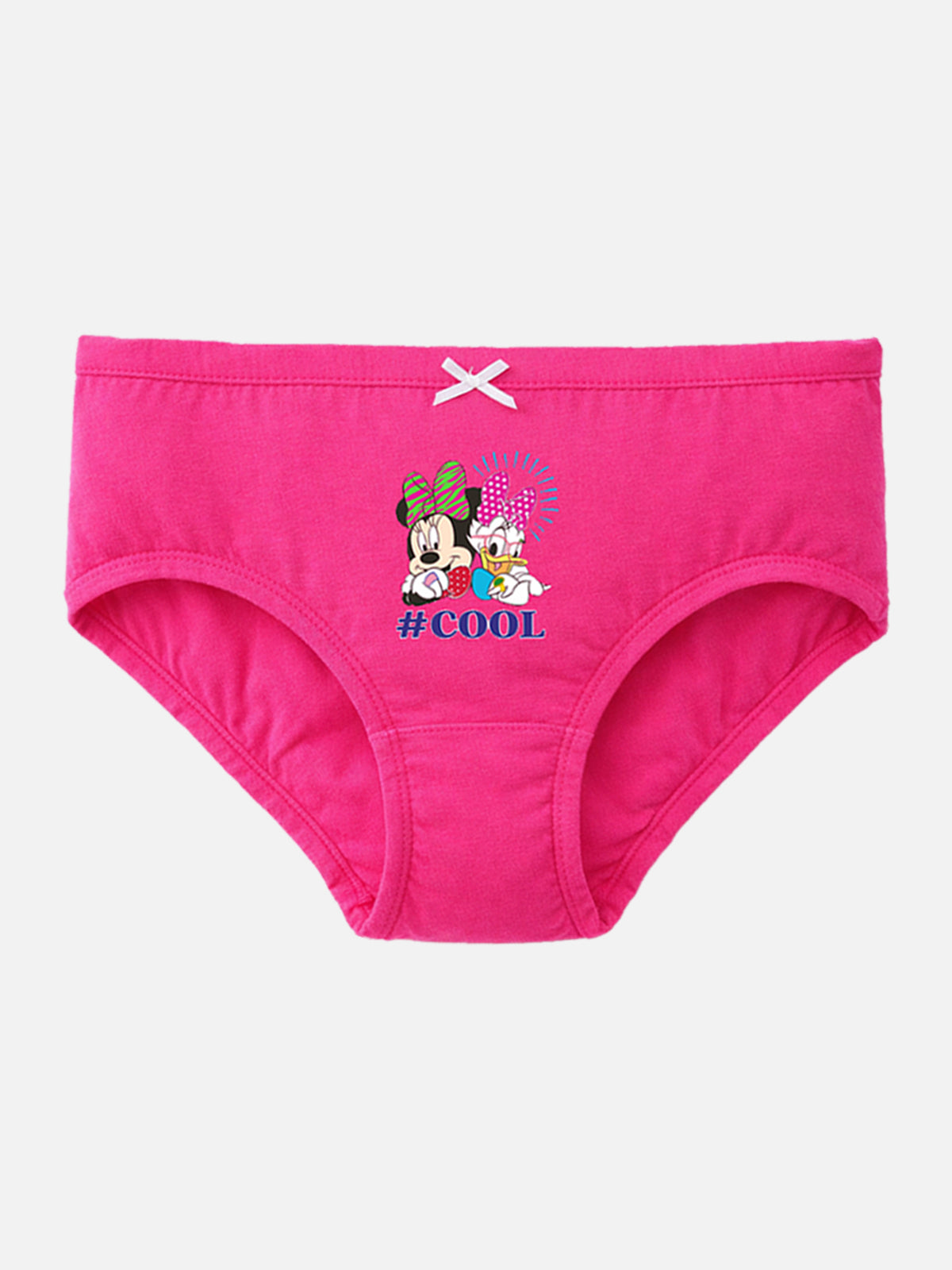 Girls Minnie & Friends Printed Panty 100% Cotton Underwear with Inner Elastic for Soft Comfort and Daily Use - Pack of 5