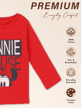 Baby Girls Minnie & Friends Sweatshirt Round Neck Full Sleeves with Solid Styling for Casual Layering - Pack of 1