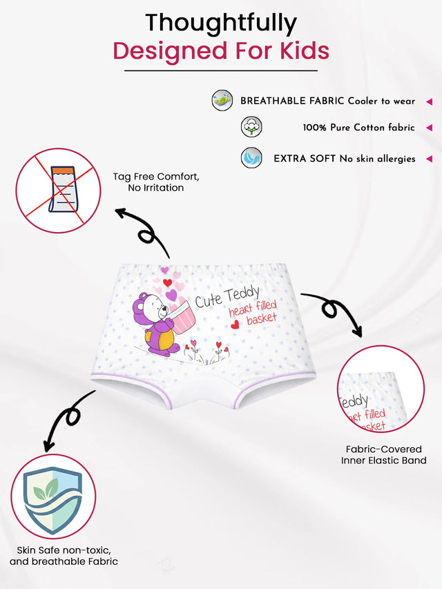 Girls Boyshorts Inner Elastic Pack of 4 - Bodycare