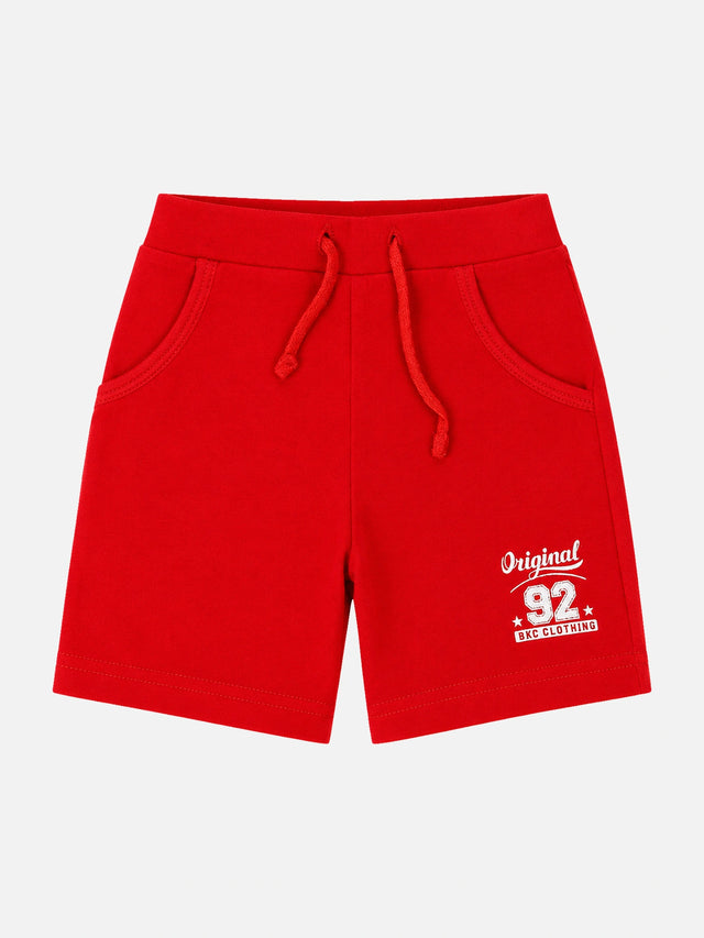 Boys Solid Shorts with Comfortable Pull-On Fit for Casual Wear, Lounge Wear and Easy Everyday Movement - Pack of 2