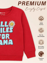 Baby Girls Round Neck Full Sleeve Sweatshirt for Comfortable Casual Wear, Easy Movement and Everyday Styling