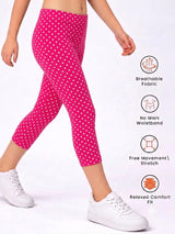 Girls 100% Cotton Printed Capri Bottom Wear for Easy Movement, Everyday Comfort and Regular Casual Outfits