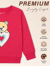 Baby Girls Round Neck Full Sleeve Sweatshirt for Easy Casual Styling, Regular Wear and Comfortable Movement