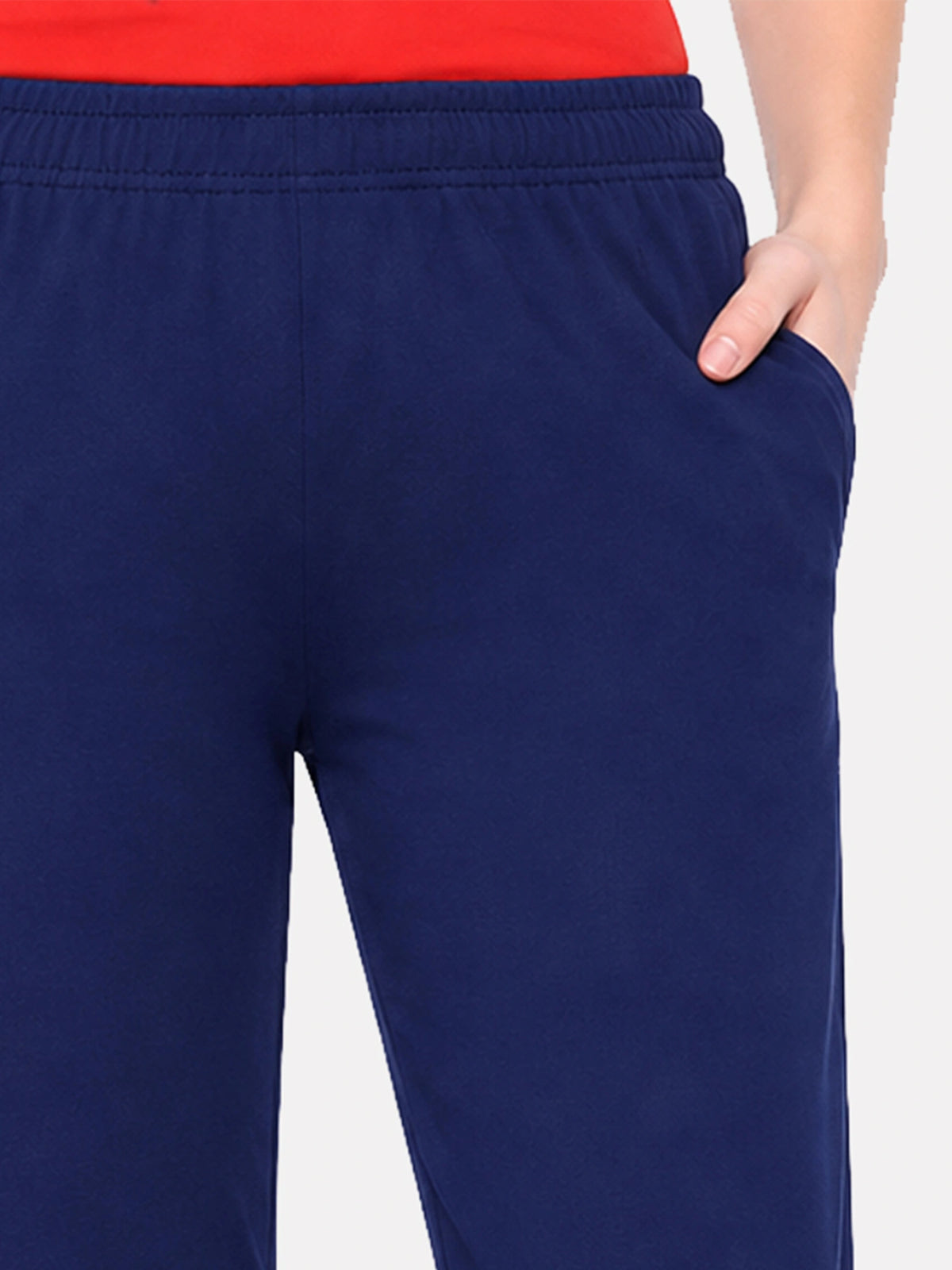Women 100% Cotton Track Pant with Side Pockets, Regular Fit Jogger Styling and Active Wear Comfort Essentials