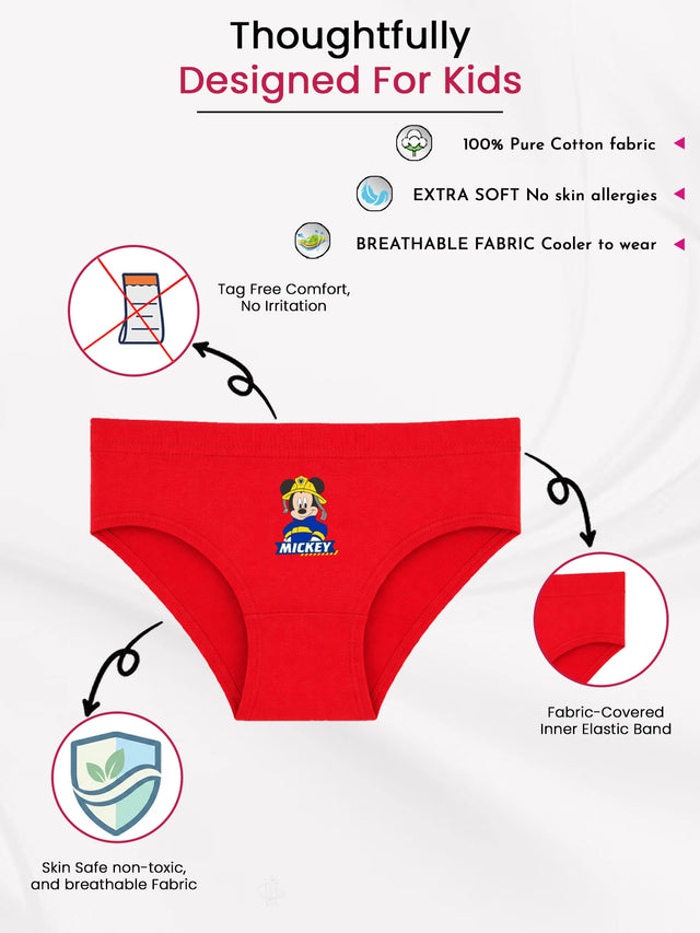 Boys Mickey & Friends Brief Inner Elastic Pack of 5 - Bodycare
