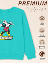 Baby Girls Minnie & Friends Printed Round Neck Full Sleeve Sweatshirt for Everyday Casual Wear and Winter Styling