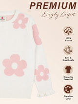Girls Round Neck Full Sleeves Sweater with Comfortable Winter Wear Styling, Regular Wardrobe Use and Easy Comfort