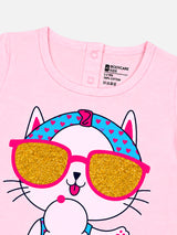 Baby Girls 100% Cotton Round Neck Half Sleeves T-Shirt with Soft Everyday Comfort and Casual Wear Styling