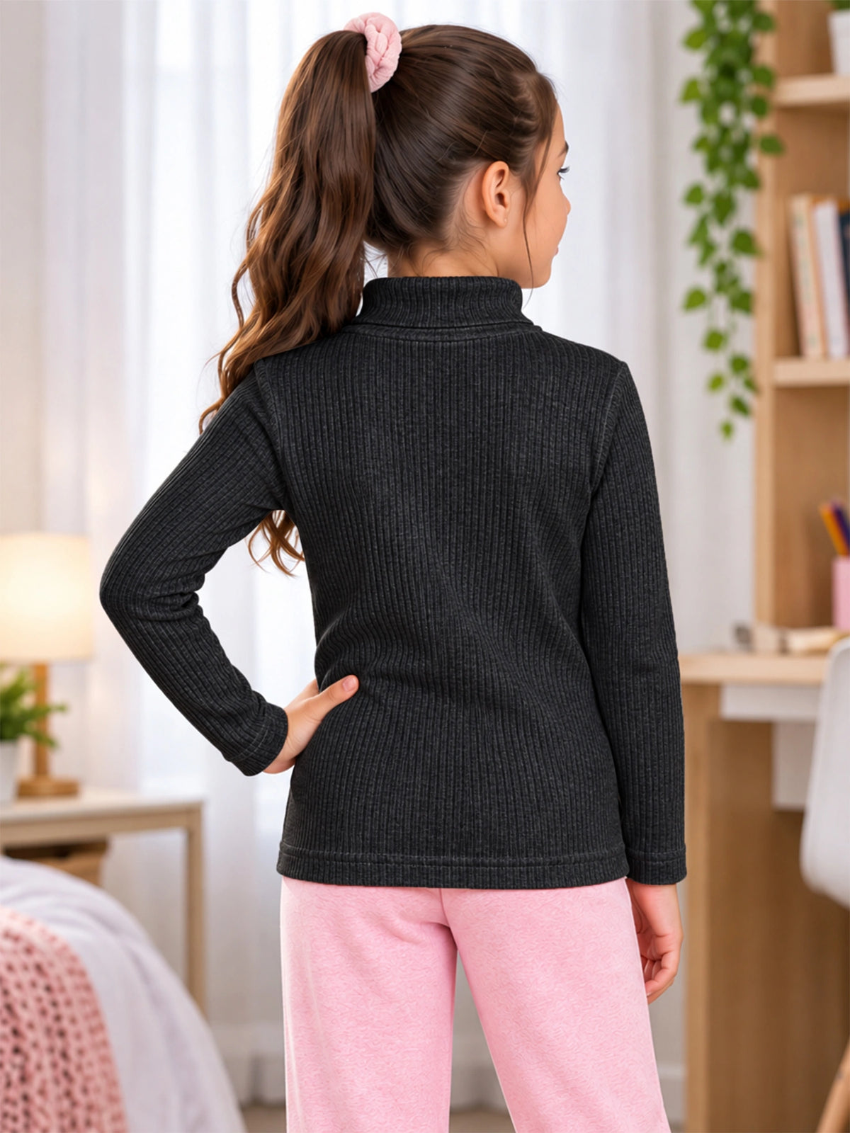 Unisex High Neck Full Sleeves Thermal Top for Winter Wear, Warm Base Layer Comfort and Cold Weather Use