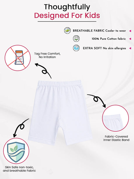 Girls Shorties Inner Elastic Pack of 3