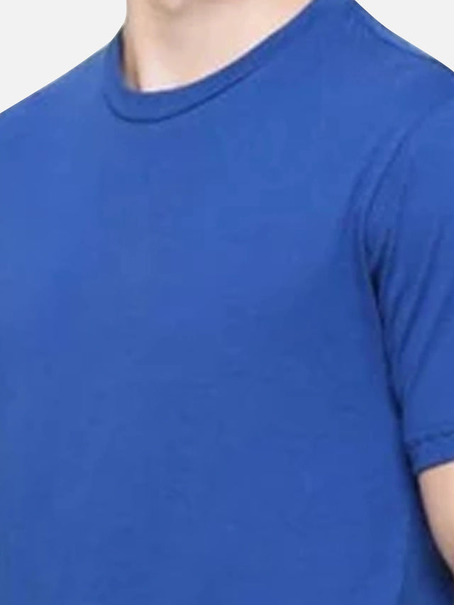 Men 100% Cotton Round Neck T-Shirt with Half Sleeves, Soft Regular Fit Comfort and Everyday Casual Wear