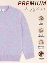 Girls Round Neck Full Sleeves Sweater with Comfortable Winter Wear Styling and Everyday Casual Appeal