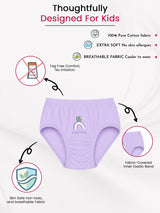 Girls 100% Cotton Panty Inner Elastic Pack of 3
