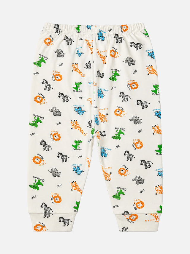 Unisex Baby Cotton Printed Top and Pyjama Set with Soft Comfort, Coordinated Nightwear Style and Everyday Ease