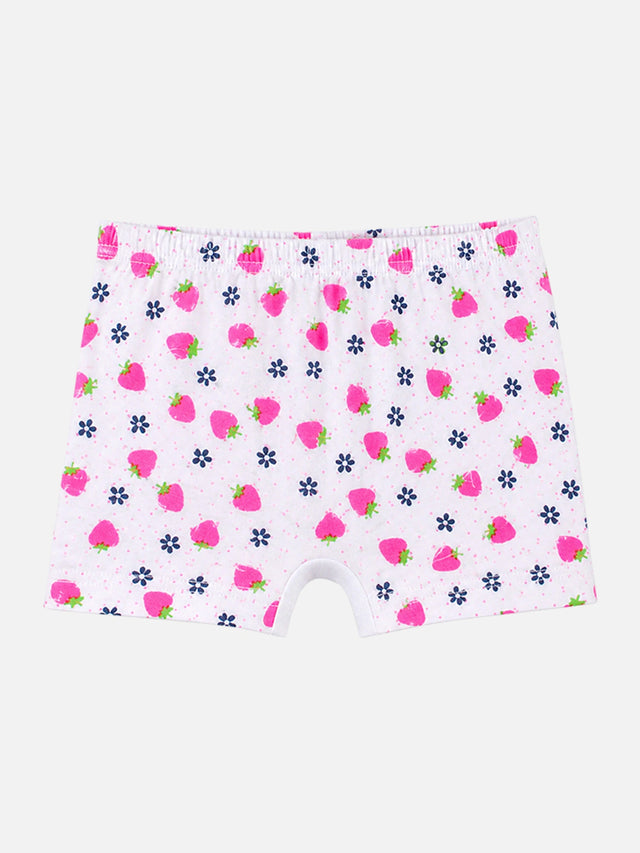Girls Innerwear Boyshorts Cotton Spandex Printed Shorts with Lycra Band for Everyday Comfort and Easy Movement - Pack of 2