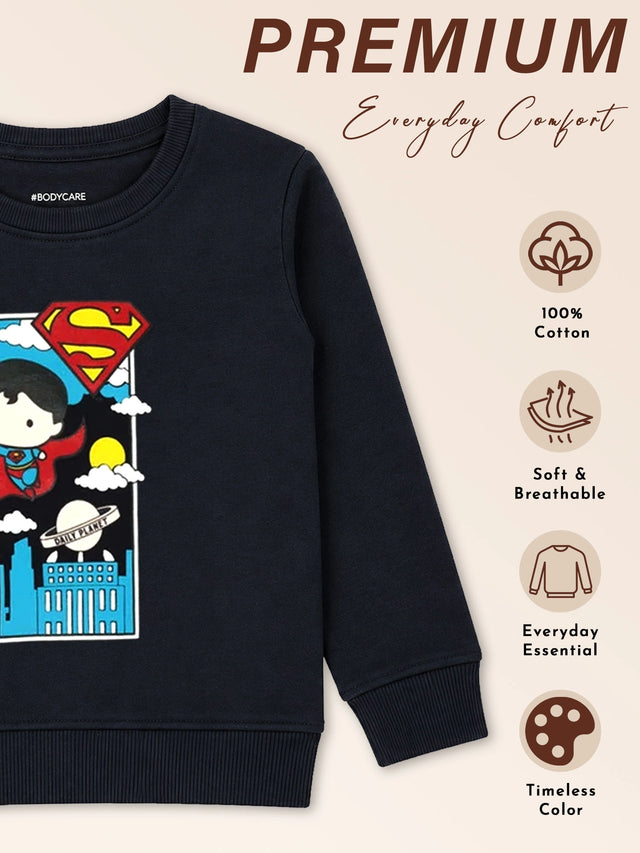 Baby Boys Printed Round Neck Full Sleeve Sweatshirt for Everyday Winter Wear, Casual Comfort and Easy Styling