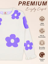 Girls Polyester Blend Round Neck Full Sleeves Sweater with Comfortable Winter Wear Styling for Regular Use