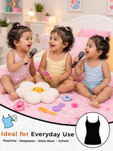Baby Girls Vest Camisole Sleeveless Innerwear for Easy Wear, Daily Comfort and Wardrobe Essentials - Pack of 3