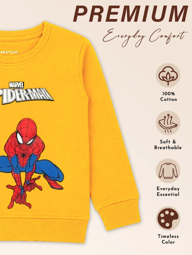 Baby Boys Avengers Round Neck Full Sleeve Sweatshirt for Casual Winter Styling, Everyday Comfort and Easy Movement