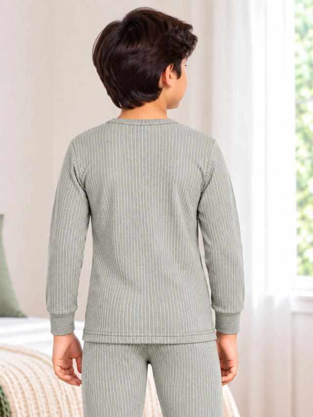 Unisex Antibacterial Round Neck Full Sleeve Thermal Top for Winter Innerwear Comfort and Warm Base Wear - Pack of 2